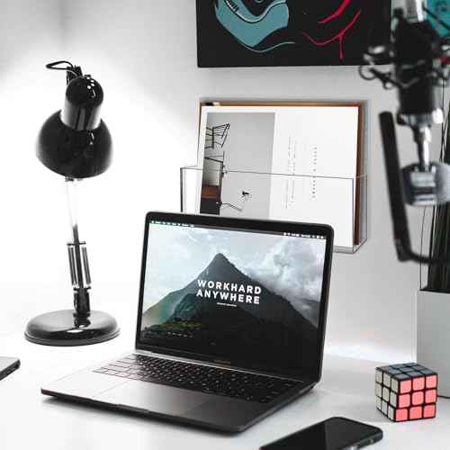 2 Pack Clear Acrylic File Holder Wall Mount Self Adhesive, Legal Size Hanging Paper Organizer, Wall Pocket File Holder Storage for Letter Folder Brochure Magazine Bookshelf Literature Display