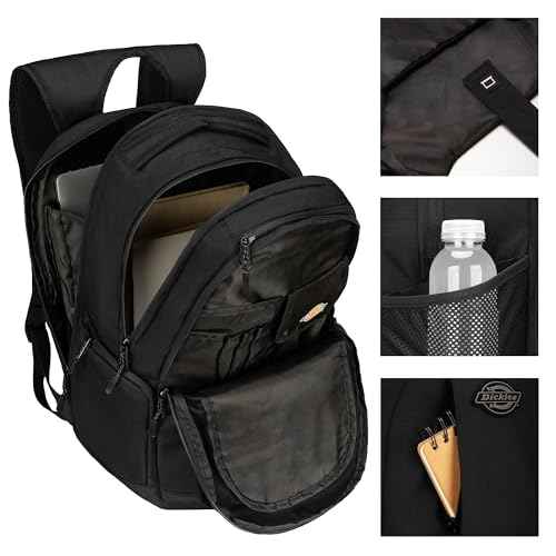 Dickies Laptop Backpack, Water Resistant College Computer Bag, Fits 15.6 Inch Notebook