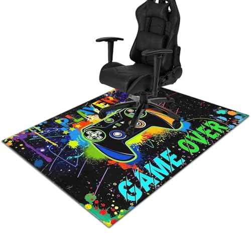 Office Chair Mat for Hardwood Gamer 48"x60" Computer Gaming Chair Mat Anti-Slip Rugs Game Protector for Rolling Chairs Under Desk Rug for Home