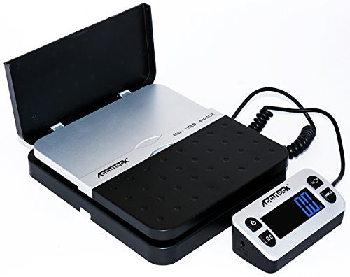 Accuteck Black Digital Postal Scale 110 lbs, 0.1 oz Accuracy with Remote Display & USB