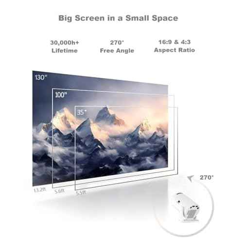 Mini Projector with Wifi and Bluetooth, Small Protable TV Movie Projector for Bedroom,LED Short Throw Phone Projector for iPhone with Full HD 1080P Auto Keystone