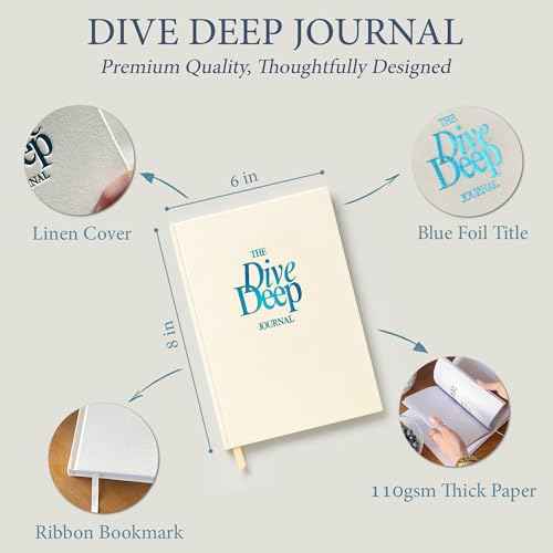 Daily Dopamine Dive Deep Journal - 2025 Guided Self-Reflection & Visualization Journal, Mental Health & Wellness Planner with Deep Prompts for Understanding Yourself & Future Planning, Self-Care & Daily Reflection Notebook for Men & Women