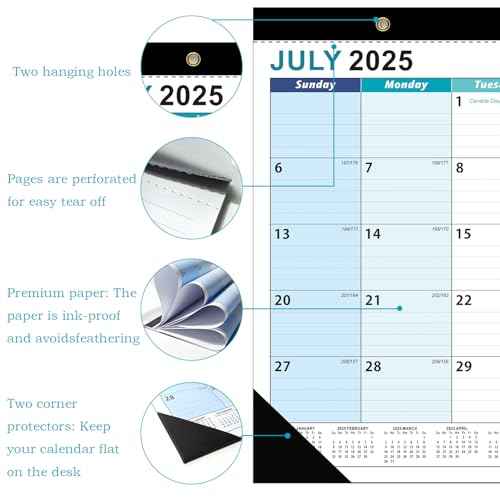 Desk Calendar 2026, AgePlace Wall Calendar 2025-2026 Covers July 2025 - December 2026, 17" X 12" Large Size With Holidays, Desktop Monthly Calendar for Home Classroom School & Office Or teacher Gifts