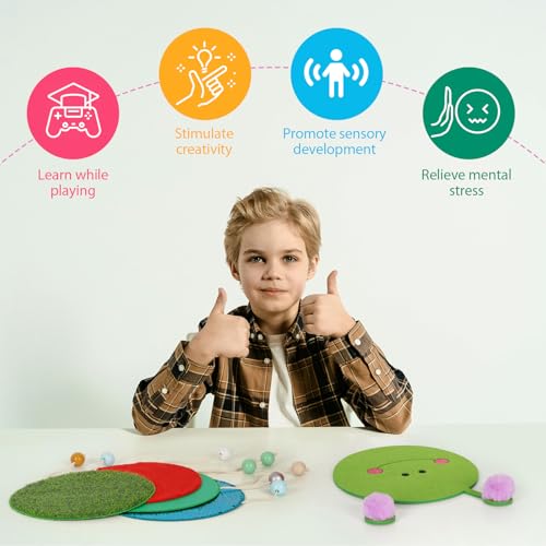 Sensory Wall Panel for Kids, Sensory Toys for Wall £¦ Floor, Sensory Mats for Autistic Children and Toddlers, Wall Busy Board Sensory Room Must Haves (Caterpillar)