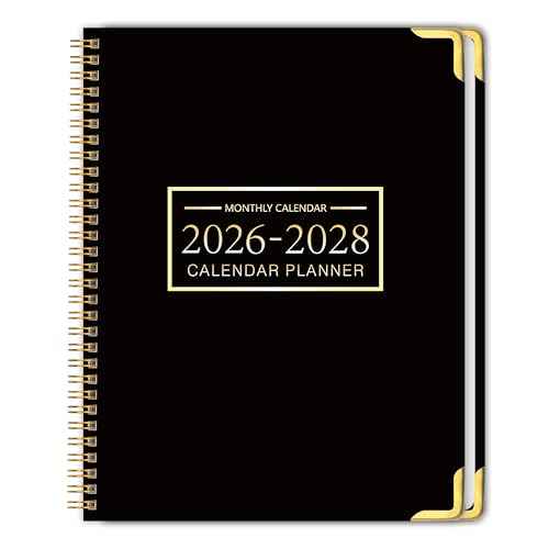 Monthly Planner 2026-2028, 2026-2028 Calendar 36 Months, 8.5" x 11", Jan 2026- Dec 2028,Metal corner protectors with Spiral Bound, 3 Years Academic Planner Perfect for School & Office for Women & Men