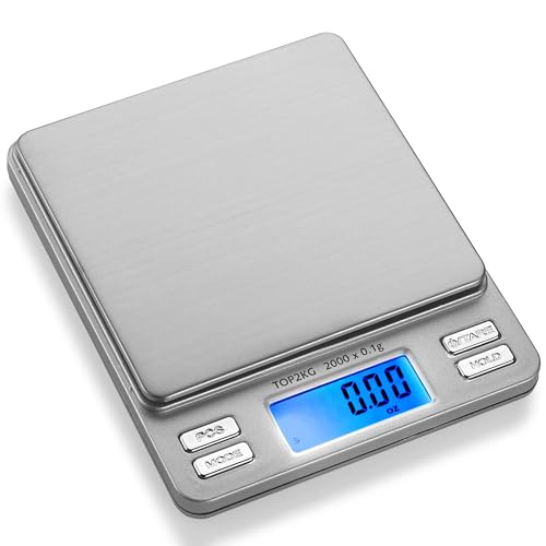 Smart Weigh Gold & Jewelry Scale 2000g x 0.1g, Pocket Digital Scale with Backlit LCD - Variation 1 / 2000 Grams