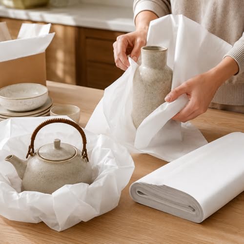 100 Packing Paper Sheets for Moving Supplies, 12x12 Newsprint