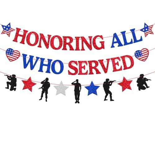 Independence Day Decor Honoring All Who Served Decoration Happy Veterans Day Thank You to Our Heros Backdrop for Greeting Police Military Army Soldier Theme Party Decor