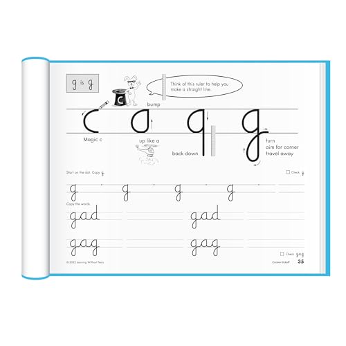 Learning Without Tears Cursive Kickoff Workbook for 2nd & 3rd Grade, Student Edition
