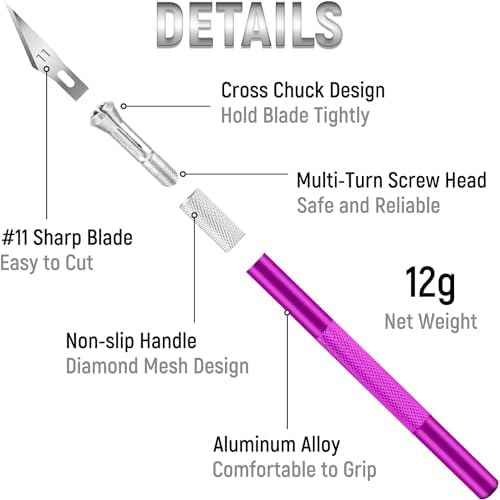 42 Pack Exacto Knife Set, Precision Craft Hobby Knife, Art Knife, Exacto Knives for Cutting, Carving, Trimming, Scrapbooking, DIY (Multicolor)