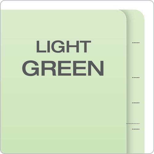 Pendaflex Pressboard End-Tab Classification Folders, Legal Size, 2 Dividers, 2.5" Expansion, Light Green, 10/BX (23324)