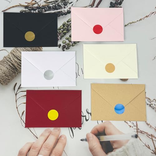 White Mini Gift Card Envelopes 4 x 2.75 inch Pack of 100 - Self-Sealing Business Card Sleeves