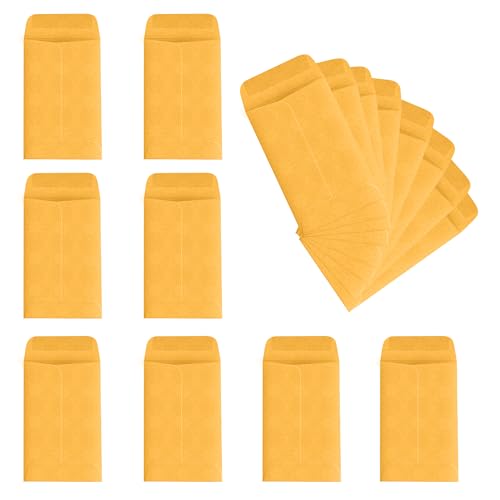 600 Pcs Coin Envelopes 2.25x3.5 Inches Heavy-Duty Gummed Kraft Storage Bags