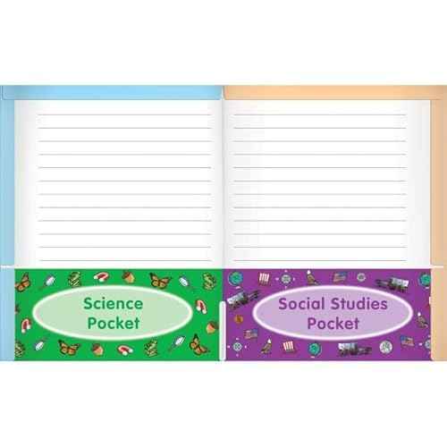 Really Good Stuff All-in-One Subjects 4-Pocket Folders - Set of 12