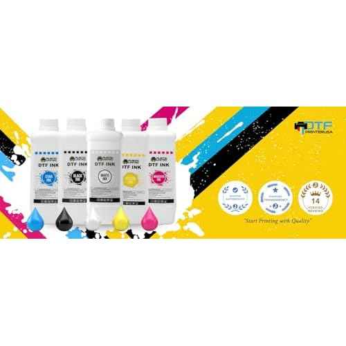 Premium DTF Ink, 1LT/ 34oz Heat Transfer Printing Direct to Film Refill for All DTF Printers Epson ET-8550, L1800, L800, R2400, P400, P800, XP15000, R1390, I3200 (Magenta)