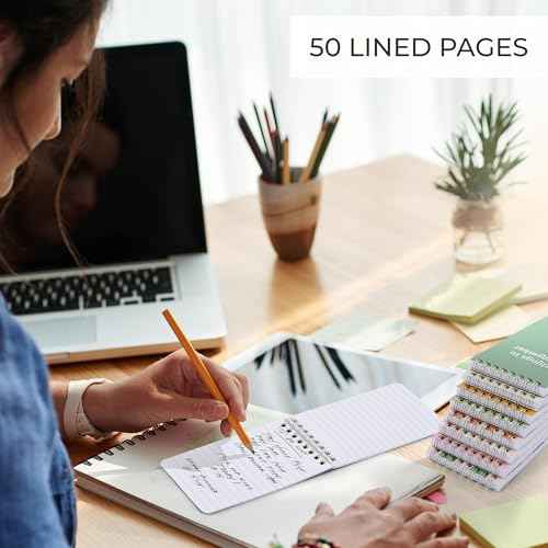ZICOTO Aesthetic Pocket Notebooks Set Of 8 - Small 3x5 Spiral Notepads With Lined Pages For Women - The Perfect Little Mini Pads to Stay Organized and Boost Productivity at Work or School