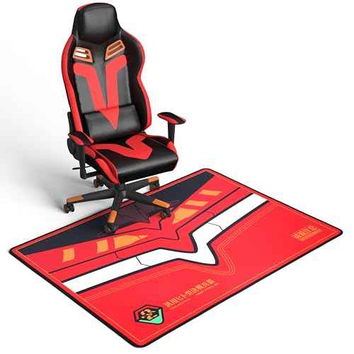 Non-Slip Floor Chair Mat 35"¡¿47" for Evangelion Unit-02 Mech Inspired Design