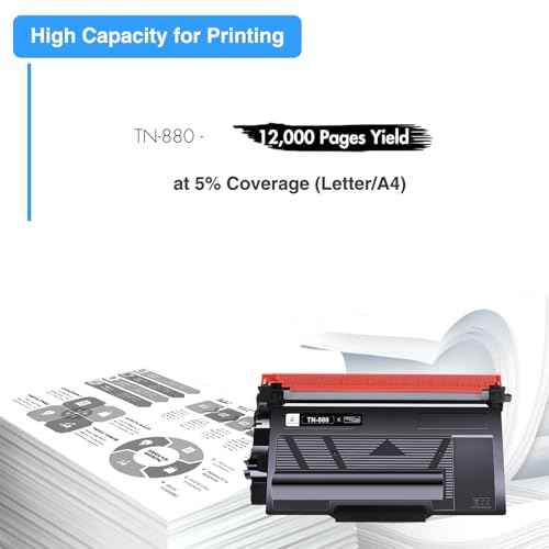 TRUE IMAGE TN880 Black Toner Cartridge 2 Pack Compatible for Brother TN 880 TN-880 Super High Yield Work for Brother HL-L6200DW HL-L6400DW MFC-L6700DW MFC-L6800DW MFC-L6900DW Printer