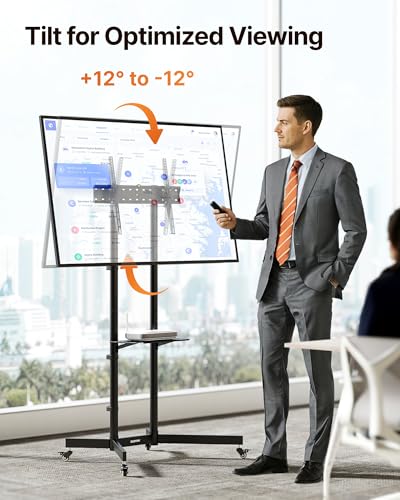 Heavy-Duty Rolling TV Stand for 32–85