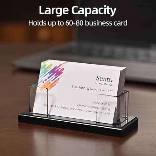 PecMuikee Business Card Holder for Desk£¬Acrylic Business Card Display Stand,Multiple Business Card Holders for Office, Exhibition, Home, Restaurant (slot 1)