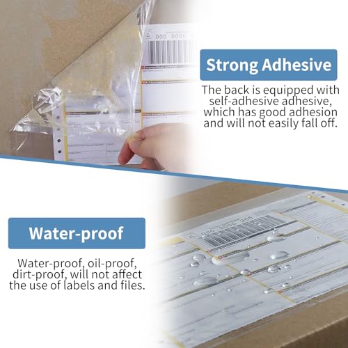 7.5 x 5.5 Inch Clear Adhesive Packing List Envelopes - Pack of 100