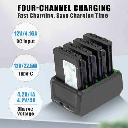 CBQ 4-Slot TC77 Charger Cradle Charging for Zebra Symbol TC70 TC75 TC72 TC77 TC75AH TC75GK TC700H TC700K TC77HL TC720L BT-000318 TC7X-4BTYC,Zebra tc77 Scanner Fast Charging Accessories.