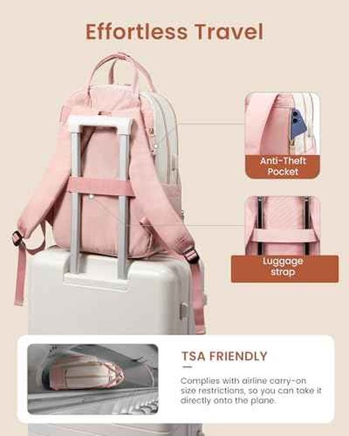 LOVEVOOK Backpack for Women,Laptop Backpack Women,Fits 18 Inch Laptop Computer Bag,Teacher College Backpack Purse,Fashion Waterproof Travel Work Anti-theft Backpack for Traveling on Airplane Daypack