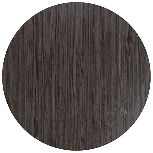 Flash Furniture Chapman 36" Round Multipurpose Conference Table, Business Meeting Table for Office and Conference Rooms, Rustic Gray