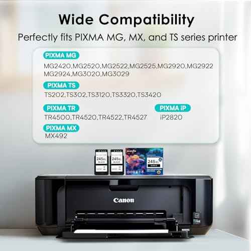 EcoVictor 245XL Black Ink Cartridge Replacement for Canon 245 XL PG-245 XL (Black 2 Pack) Compatible to Pixma MX490 MX492 MG2522 TR4520 TR4500 TS3122 TS3322 MG2520 MG2500 MG3022 TS3320 TR4522 Printer