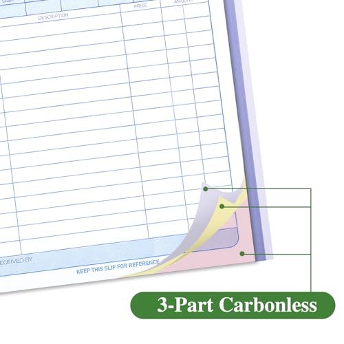 6-Pack Sales Order Book, 3-Part Carbon Copy Receipt Books (5-9/16 x 8-7/16) WSICSE