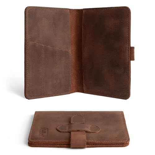 Leather Field Notes Cover for 3.5 x 5.5 in. Notebooks, Case for Moleskine Cahier Pocket Size Notebook, EDC Journal Covers with Pen Holder, Traveling Sketch Wallet, Small Planner, Notepad Accessories