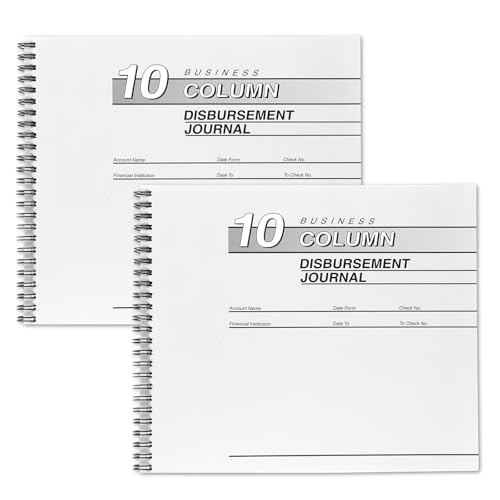 2 Pcs Disbursement Journal 10 x 8.5 Inches Expense Ledger Cash Disbursement Journal Accounting Sheets 10 Column Ledger Sheets