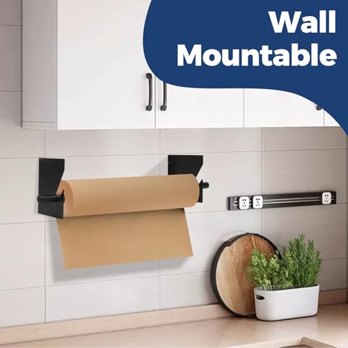 Hezaosth Heavy Duty Adjustable Wall Mount Paper Roll Holder Vinyl Label 28-60" - Listing 1
