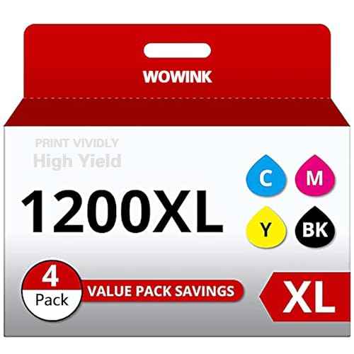 PGI 1200XL Compatible Ink Cartridge Replacement for Canon PGI-1200XL PGI-1200 XL 1200XL to use with MAXIFY MB2320 MB2020 MB2720 MB2120 MB2050 MB2350 Printer (Black, Cyan, Magenta, Yellow, 4-Pack)