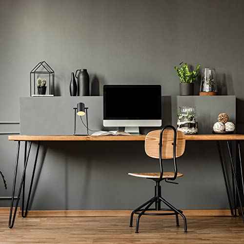 GLOBE Electric 52299 Sahara 14" Desk Lamp, Matte Black, Swing Shade, in-Line On/Off Rocker Switch