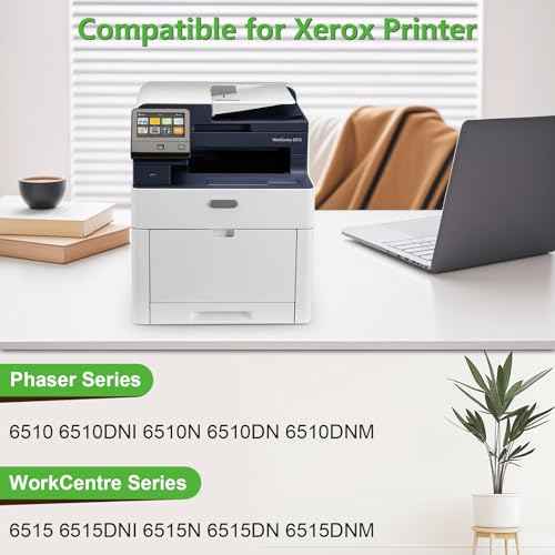 greencycle Workcentre 6515 Phaser 6510 High Capacity Toner Cartridges 4PK Set (106R03480 106R03477 106R03478 106R03479) Compatible for Xerox Workcentre 6515 6515dni 6515dn Phaser 6510dni 6510n Printer