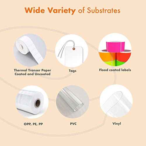 12 Rolls Wolfbarco 2.24" x 243' (57mm x 74m) Black Premium Resin-Enhanced Wax Thermal Transfer Ribbon Compatible with Zebra Printers