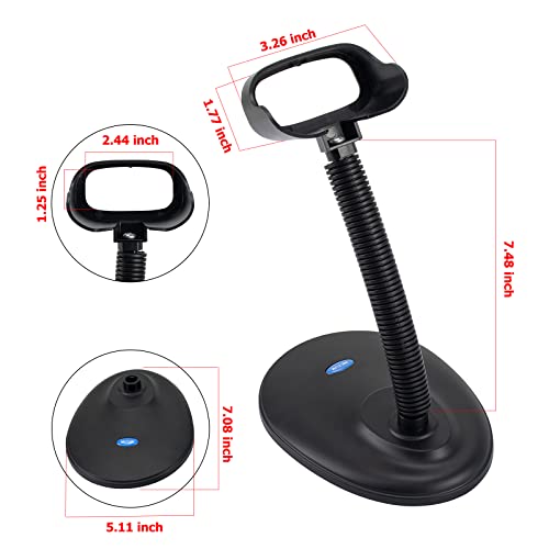 NETUM Adjustable Barcode Scanner Stand Hands Free Barcode Scanning Bar-Code Reader Cradle Holder Adjustable Goose Neck Stand for NT-1698W NT1698LY NT-1228BL NT-1228BC
