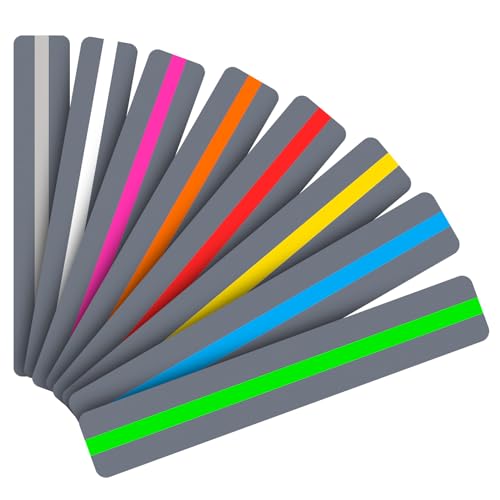 8 Pack Guided Reading Strips Colored Overlays for Kids Dyslexia Reading Aids