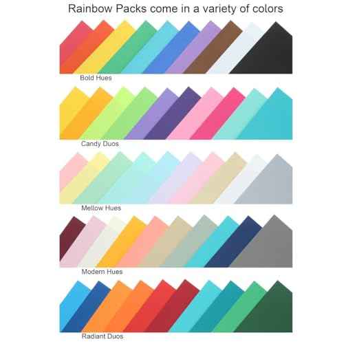 Accent Design Paper Accents Variety Pack, 12x12, 250pc, 65lb Rainbow Cardstock, Modern Hues - Card Stock, Colored Paper, Cardstock Paper for Scrapbooking & Crafts