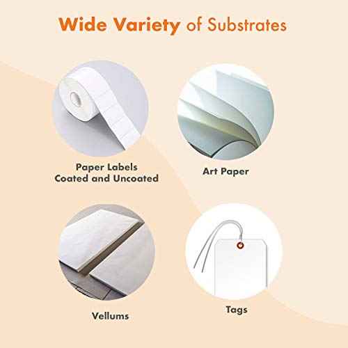 12 Rolls Wolfbarco 4.33" x 243' (110mm x 74m) Black Standard Wax Thermal Transfer Ribbon Compatible with Zebra,TEC, INTERMEC,Citizen,TSC,GODEX,ARGOX Printers