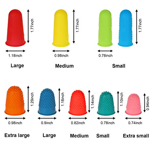 32 Pcs Silicone Finger Tips Protectors for Sewing Crafts and Hot Glue