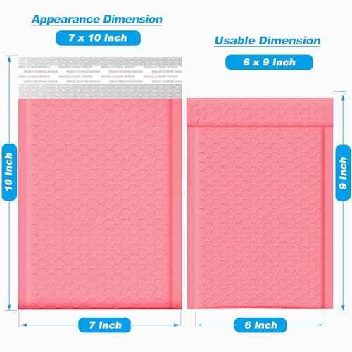 Bubble Mailers 6x10 Inch 200 Pack, Waterproof and Tear-Resistant Padded Envelopes, Thick Poly Bubble Envelopes, Suitable for Small Businesses, Shipping, Mailing, Packaging