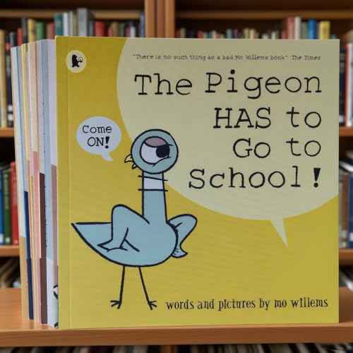 9PCS Pigeon Books Dont Let The Pigeon Drive The Bus Book Series Set, Pigeon Books Collection for Kids