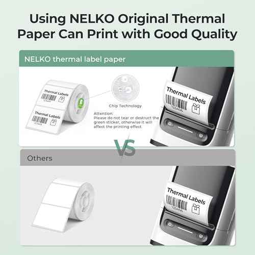 Thermal Labels for Nelko PM220 Label Maker, 1.57'' x 1.18'' (40x30mm) Thermal Sticker Label, Waterproof, Multi-Purpose Label Tape, 6 Roll of 230 Self-Adhesive Thermal Paper (White)