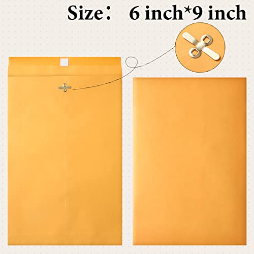 300 Pcs Brown Manilla Envelopes 6 x 9 Inch Bulk Mailing Clasp Envelopes