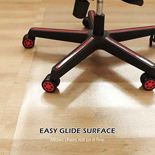 SALLOUS Clear Chair Mat, 47"x36" Office Chair Mat for Hard Floors, Vinyl Desk Chair Mat Protector for Hard Surface (Clear)