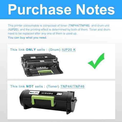 LCL Remanufactured Drum Unit Replacement for Konica Minolta A6VM03V IUP20 Bizhub 4050 4750 Printer (Black 1-Pack)