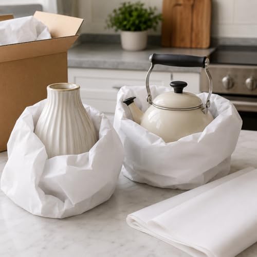 100 Packing Paper Sheets for Moving Supplies, 12x12 Newsprint