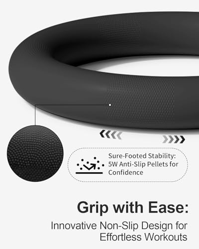 YOTTOY Balance Ball Chair with Base (Black) – Exercise Ball Ring & Yoga Chair for Office